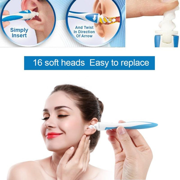 4656 Smart Swab Silicone Easy Earwax Removal with 16 Replacement Disposable Soft Tips/Ear Wax DeoDap 4656 Smart Swab Silicone Easy Earwax Removal with 16 Replacement Disposable Soft Tips/Ear Wax DeoDap